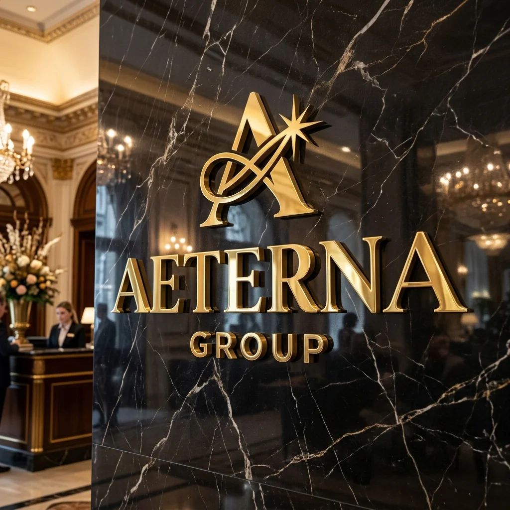 Gold Mirror 3D Acrylic Logo