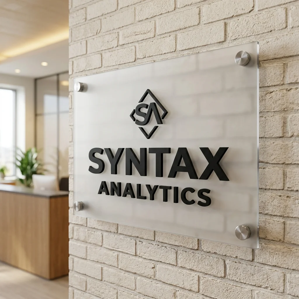 Frosted Acrylic Panel Logo Sign