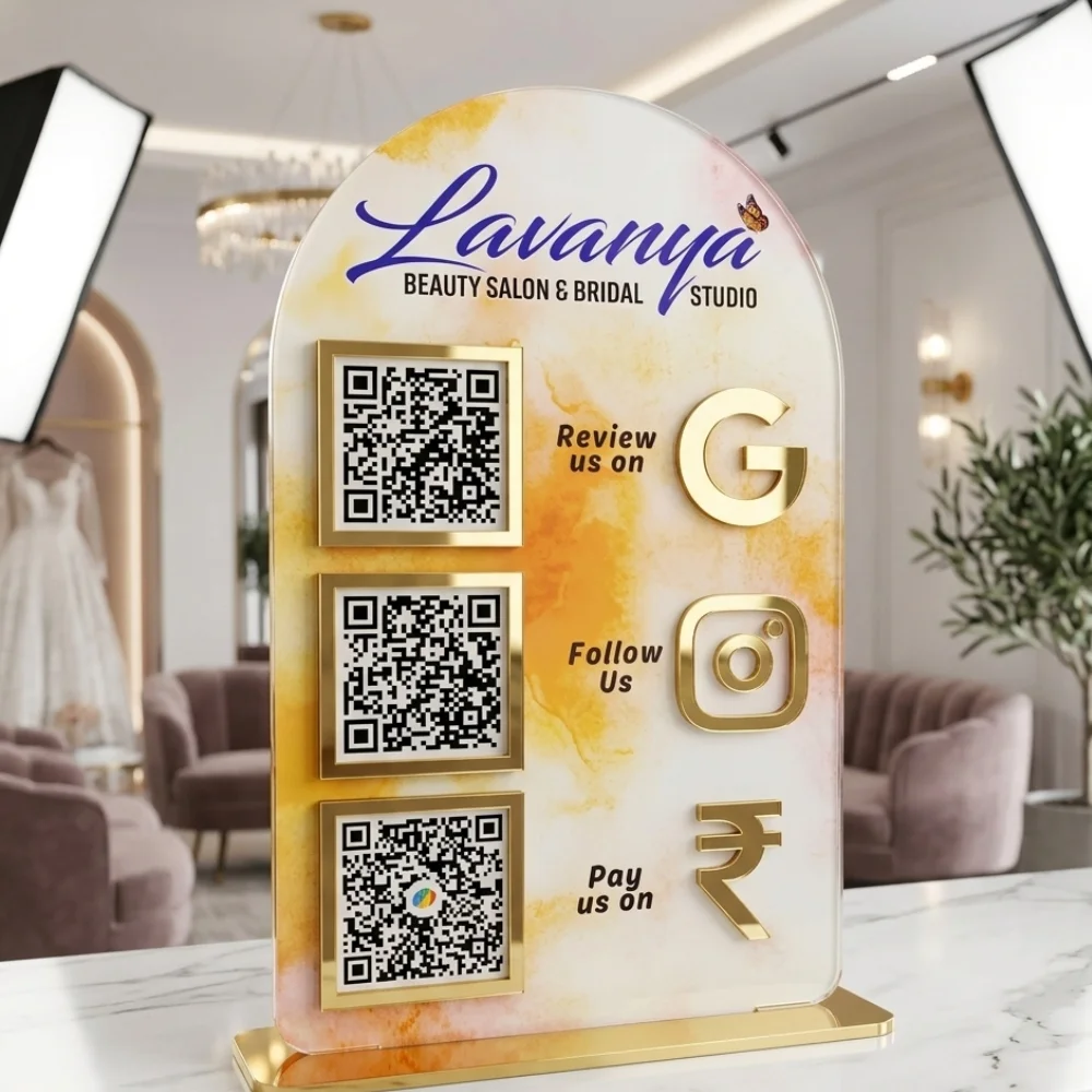 Premium Black Acrylic Details Standee