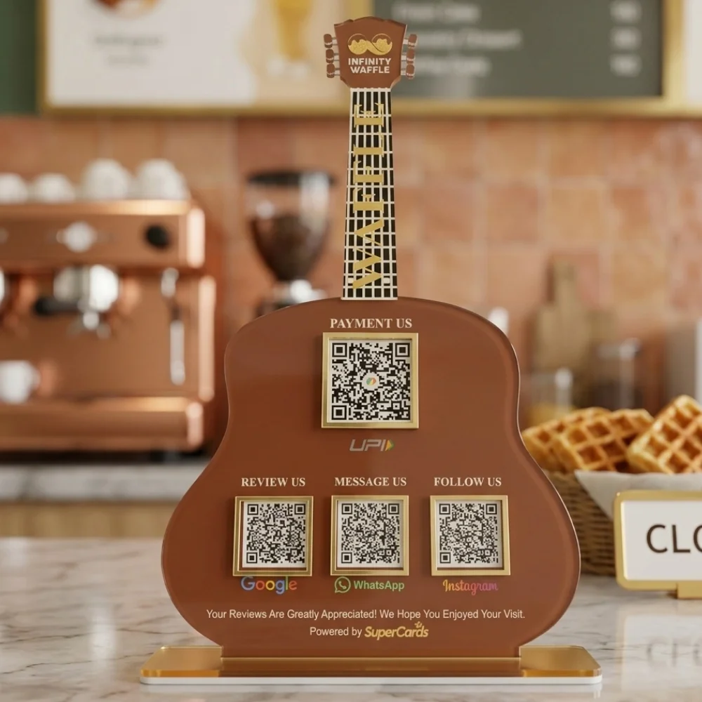 Infinity Waffle Guitar Shaped Standee