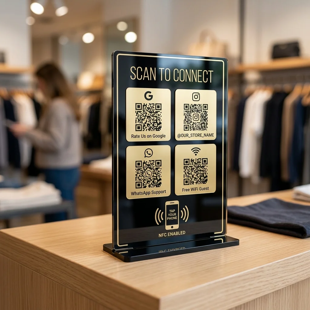 Acrylic QR Standee - 2 QR