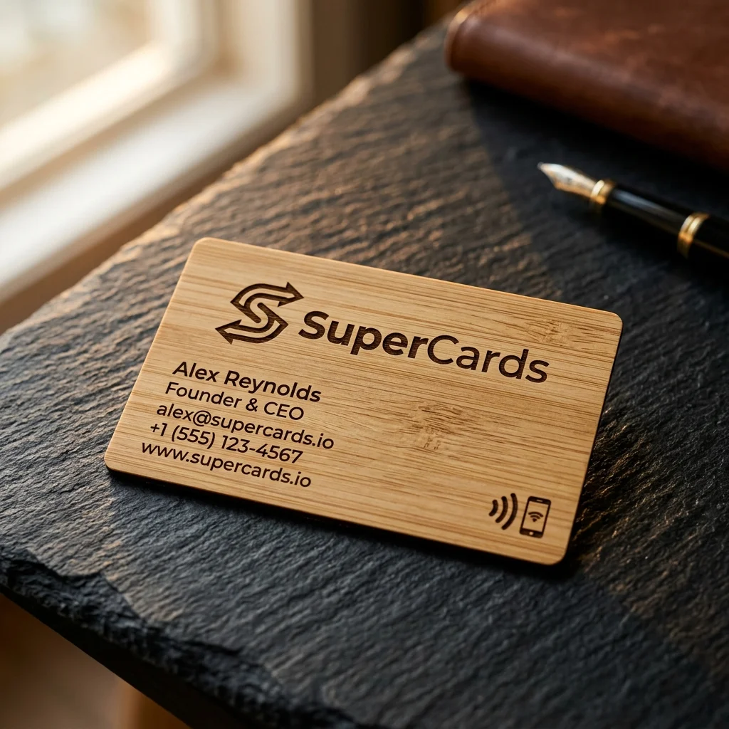 Wooden NFC Business Card